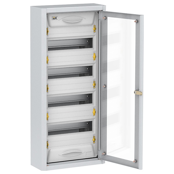 Корпус металлический навесной ИЭК TITAN 5 ЩРн-48 48(4х12) модулей прозрачная дверь IP31 УХЛ3 серый