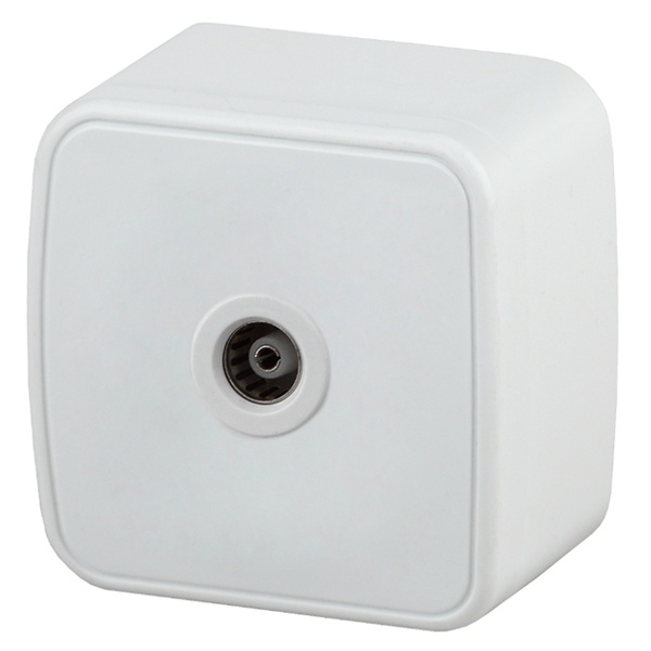 Накладная розетка TV Intro одиночная IP20 Polo, белый 3-301-01 (5056183753962)