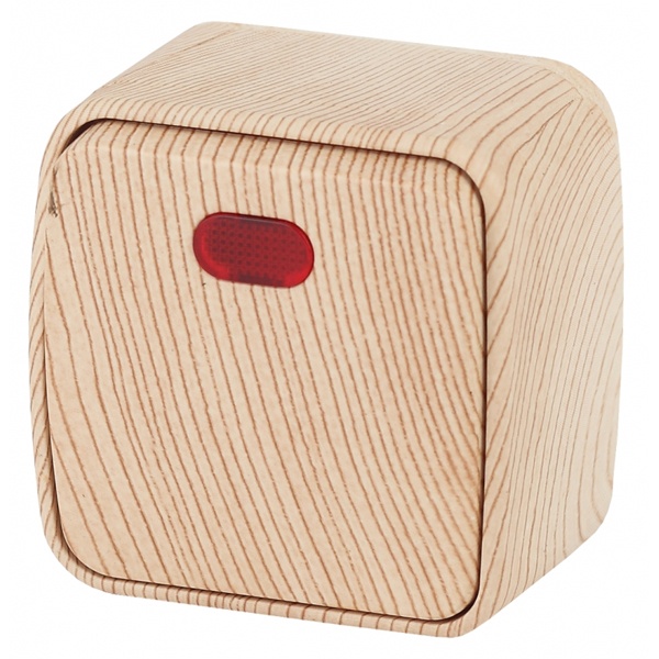 Накладной выключатель 1-кл с подсветкой Intro 10А-250В IP20 Polo, сосна 3-102-11 (5056183753672)