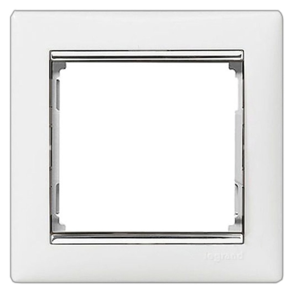 Рамка Legrand Valena 1 пост белый/серебряный штрих