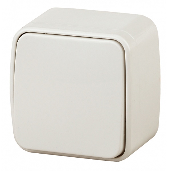 Накладной переключатель одноклавишный Intro 10А IP20 Polo, слоновая кость 3-103-02 (5056183753696) (бежевый)