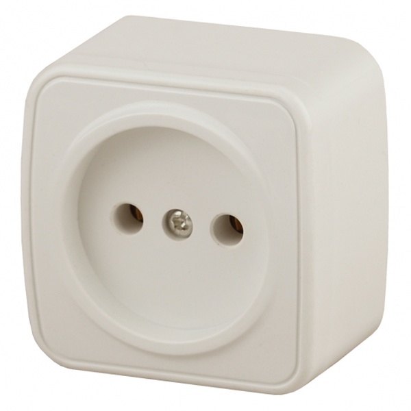 Накладная розетка Intro 2P 16А-250В IP20 Polo, слоновая кость 3-201-02 (5056183753818) (бежевый)