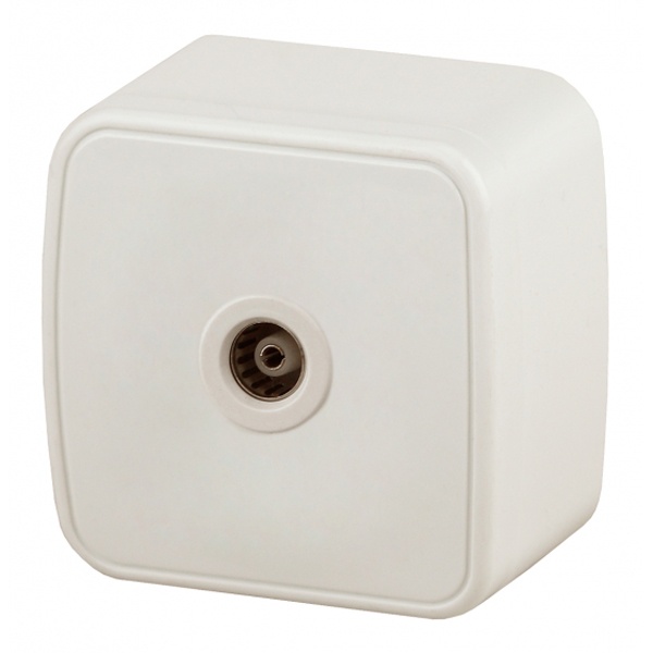 Накладная розетка TV Intro одиночная IP20 Polo, слоновая кость 3-301-02 (5056183753979) (бежевый)