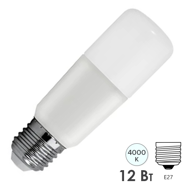 Лампа светодиодная Tungsram LED 12W Stik 840 230V E27 BX 1150lm d45x137.5mm
