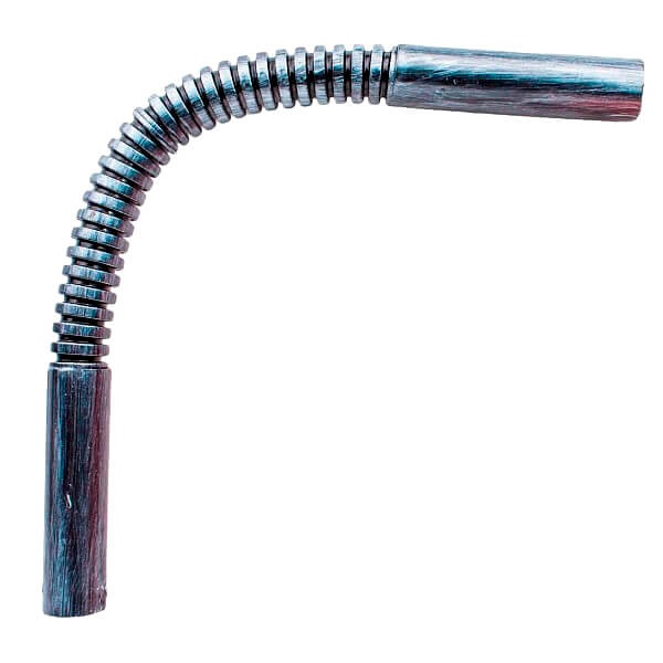 Угол соединительный гофрированный Bironi для трубы декоративной ПВХ диаметр 16 мм серебряный век