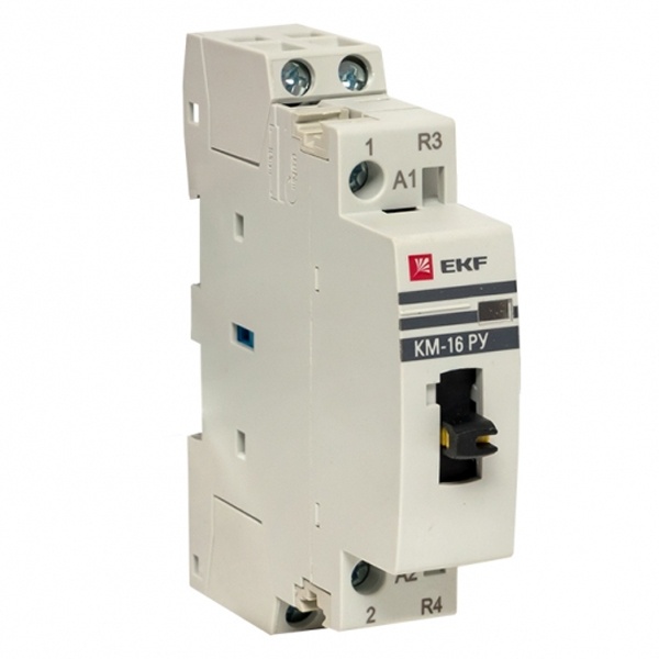 Контактор модульный EKF КМ РУ 20А NO+NC 230В AC 1 модуль с ручным управлением