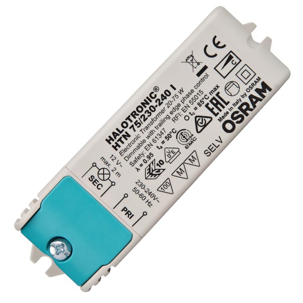 Трансформатор электронный OSRAM HTN-75W 220-12V для галогенных ламп