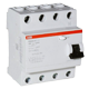 УЗО четырехполюсные ABB серии FH204, F204 тип АС