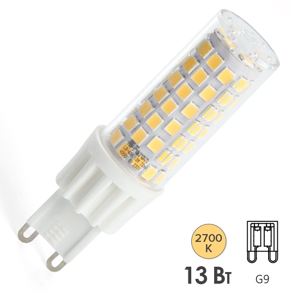 Лампа светодиодная капсула Feron LB-436 13W 2700K 230V G9 керамика теплый свет
