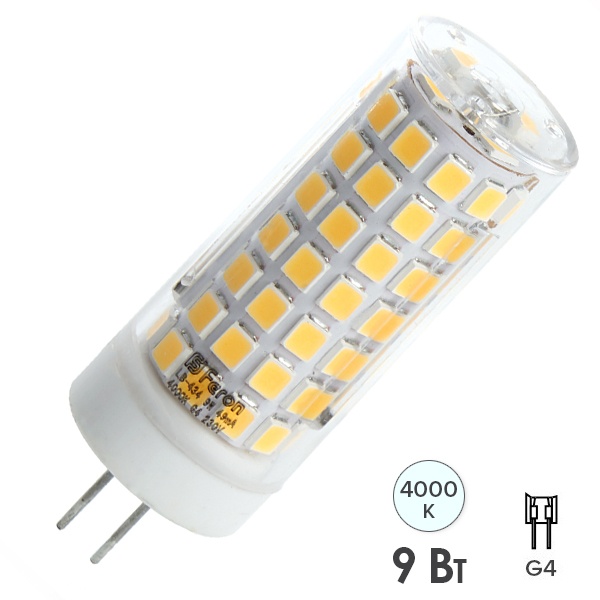 Лампа светодиодная Feron LB-434 9W 4000K 220V G4 холодный свет