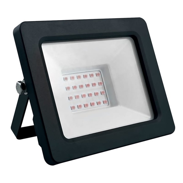 Прожектор светодиодный Feron LL-903 30W 220V красный IP65 черный корпус 2835SMD
