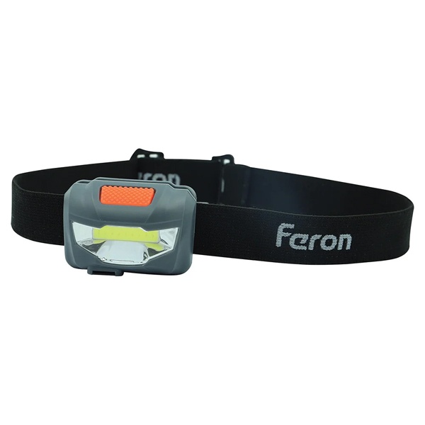 Фонарь налобный Feron TH2301 1COB USB IP44 пластик, с аккумулятором 3W