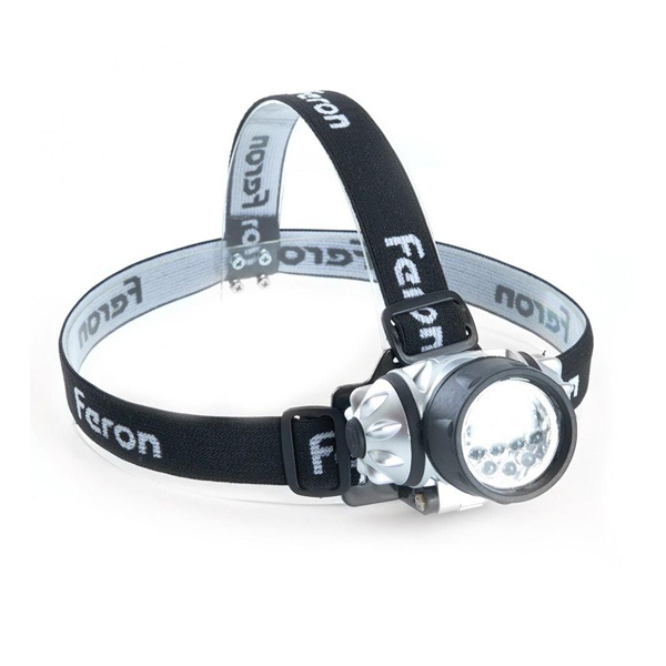 Фонарь налобный Feron TH2303 1W 7LED IP44 пластик, на батарейках 3хAAA