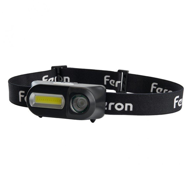Фонарь налобный Feron TH2309 3W+2W XPE+COB IP44 пластик, с аккумулятором USB 1х18650