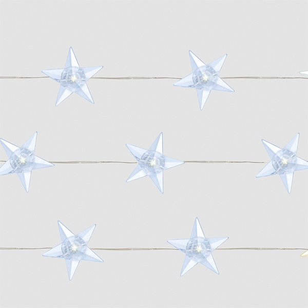 Гирлянда линейная Feron CL571 Звездочки 20LED 1.8м 5000K IP20 USB DC 5V без блока питания