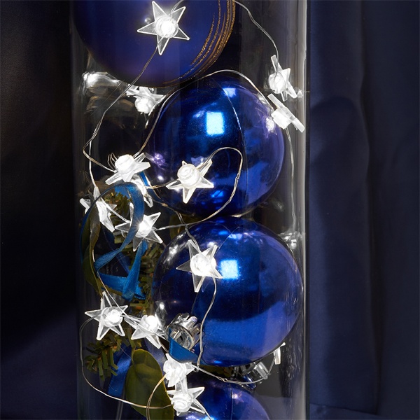 Гирлянда линейная Feron CL572 Звездочки 50LED 4,5м 5000K IP20 USB DC 5V без блока питания