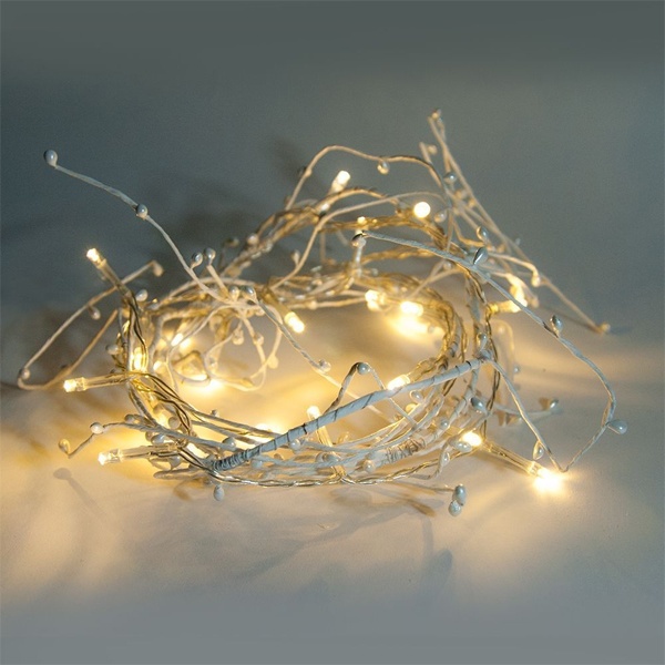 Светодиодная гирлянда Feron CL570 линейная желтый 20LED 2м+0.5м IP20 питание от батареек 2хАА