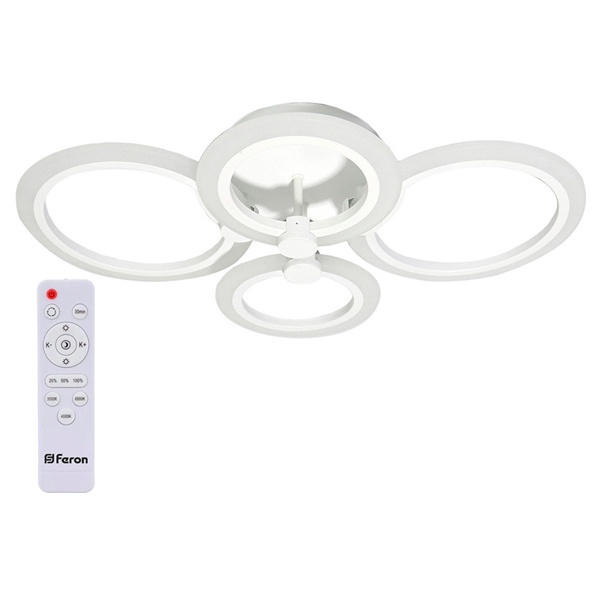 Светильник светодиодный управляемый накладной Feron AL5900 72W 3000K-6500K IP20 с пультом белый