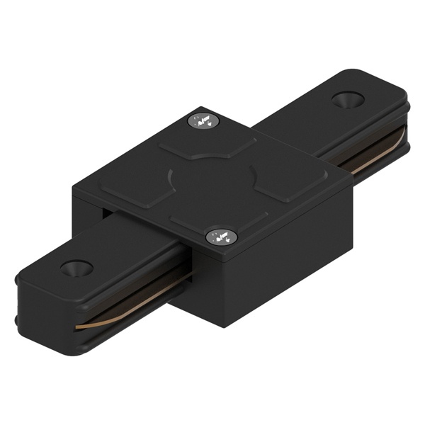 Коннектор прямой для шинопровода Feron, черный, LD1006 для CAB1005