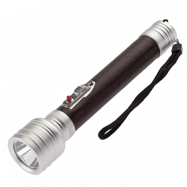 Фонарь ЭРА Авиатор MB-903 3W LED батареи 3АА, IP40 корпус из алюминия, ручка из экокожи