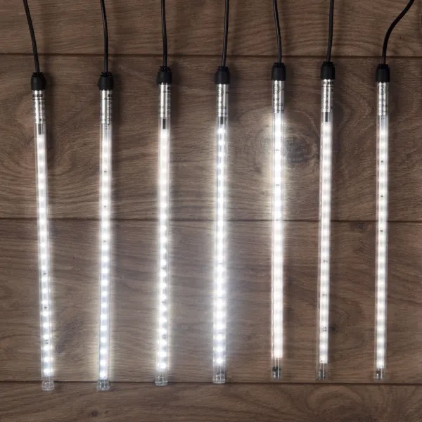 Гирлянда Тающие сосульки 24В, комплект 10шт. х30см, шаг 1м, 420LED, белый, соединяются, IP65
