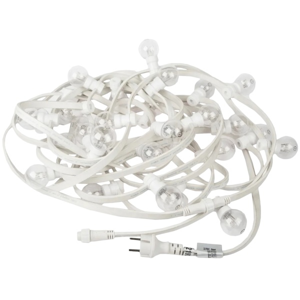 Гирлянда Белт-Лайт 20 м, белый каучук, шаг 50 см, 40 патронов, IP65