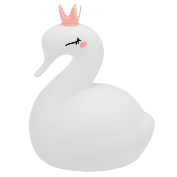 Силиконовый ночник мягкий Лебедь 8LED, 5В, RGB+теплый белый, 135х109х170мм IP20