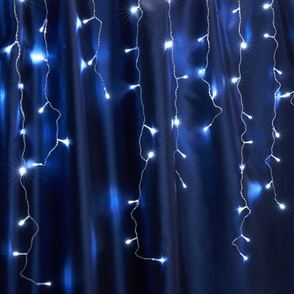 Светодиодная гирлянда Feron CL23 бахрома 5,3мх0,7м+3м 240LED 230V синий c питанием от сети IP44