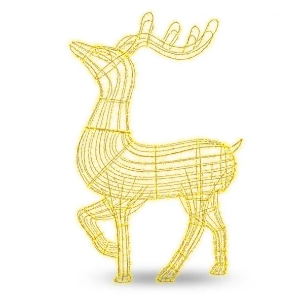 Фигура объемная Северный олень 3000LED, 190W 230V IP65 300х200см цвет свечения теплый белый