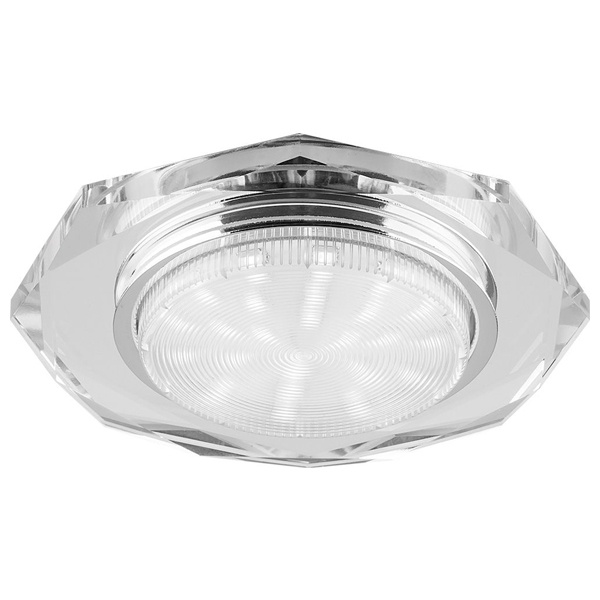 Светильник встраиваемый Feron DL4020-2 потолочный GX53 прозрачный, без лампы