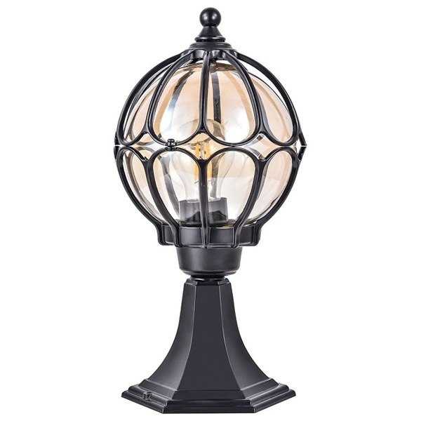 Светильник садово-парковый Feron PL3704 серии Версаль круглый на постамент 60W 230V E27 черный