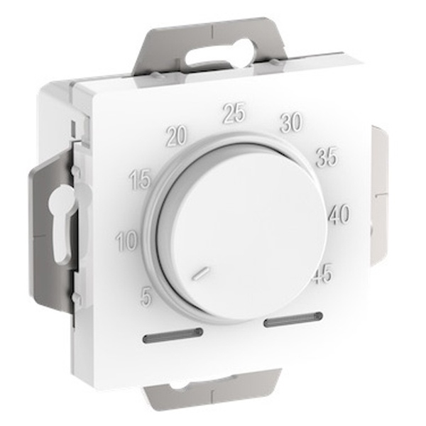 Термостат теплого пола электронный SE AtlasDesign 10A с датчиком механизм, белый