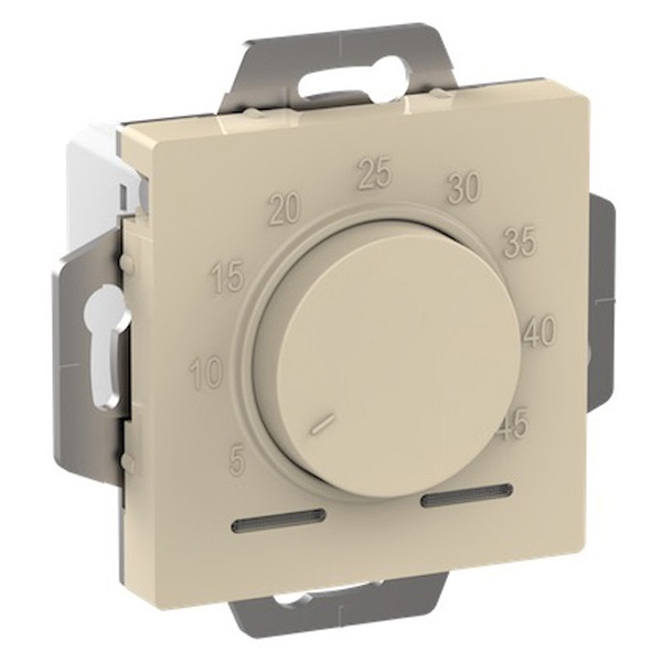 Термостат теплого пола электронный SE AtlasDesign 10A с датчиком механизм, бежевый