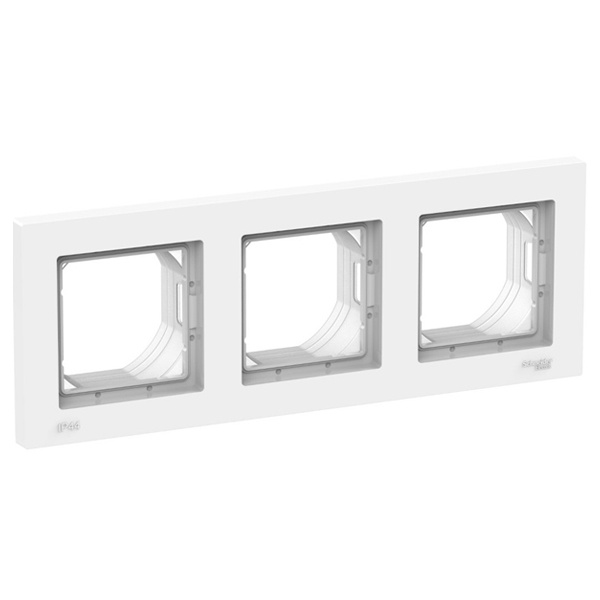Рамка SE AtlasDesign Aqua 3 поста IP44, белый
