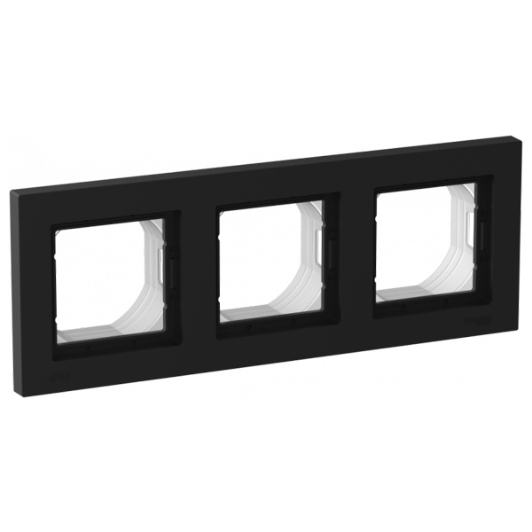 Рамка SE AtlasDesign Aqua 3 поста IP44, карбон