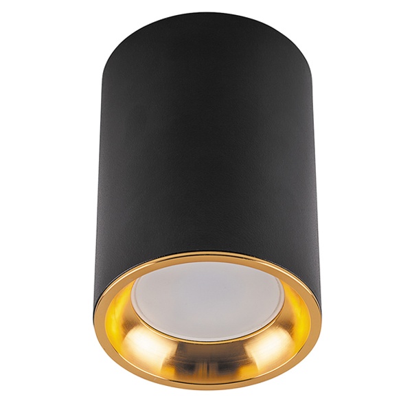 Светильник потолочный накладной Feron ML175 под лампу MR16 max 35W 220V, черный, золото