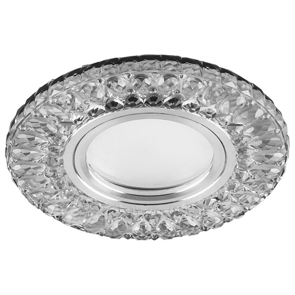 Светильник встраиваемый с белой LED подсветкой Feron CD906 потолочный MR16 G5.3 белый