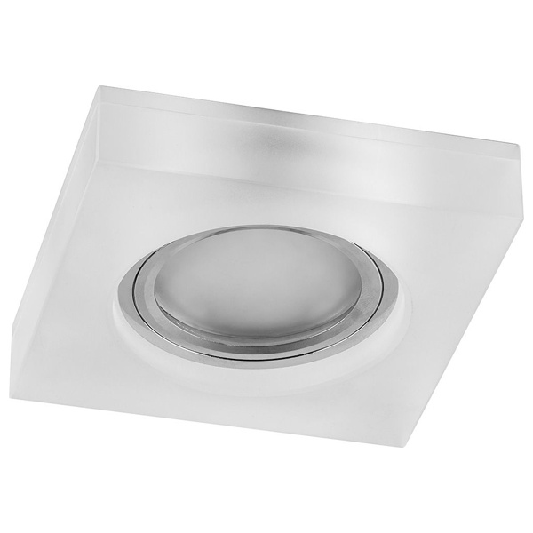 Светильник встраиваемый с белой LED подсветкой Feron CD8180 потолочный MR16 G5.3 белый матовый
