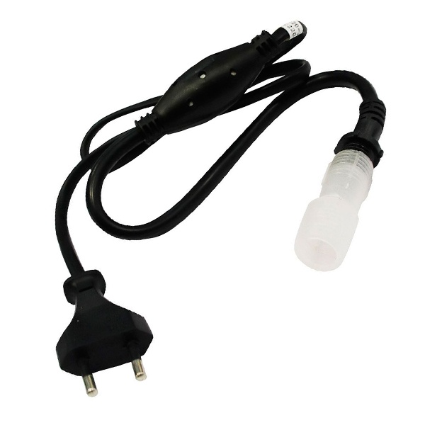 Сетевой шнур для круглого дюралайта LED-R2W, шнур 0,8м, LD122