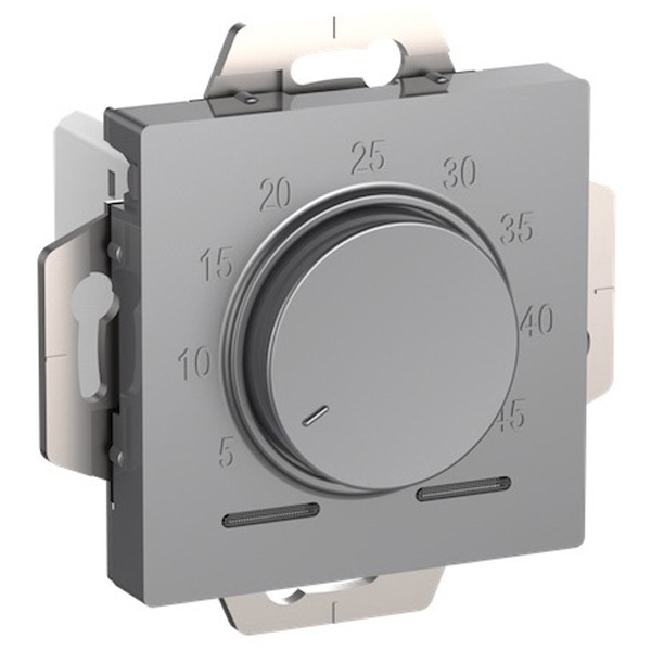 Термостат теплого пола электронный SE AtlasDesign 10A с датчиком механизм, алюминий