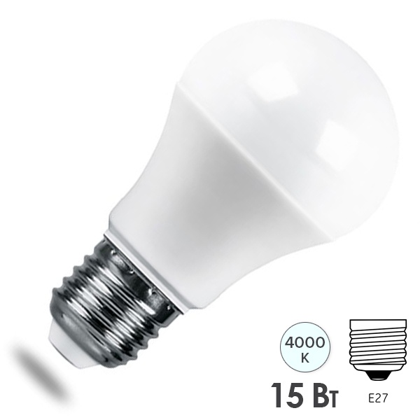 Лампа светодиодная Feron PRO LB-1015 A60 15W 4000K 230V E27 используются Osram LED холодный свет