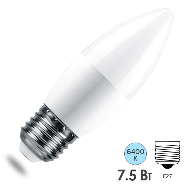 Лампа светодиодная свеча Feron PRO LB-1307 7.5W 6400K 220V E27 используется OSRAM LED дневной свет