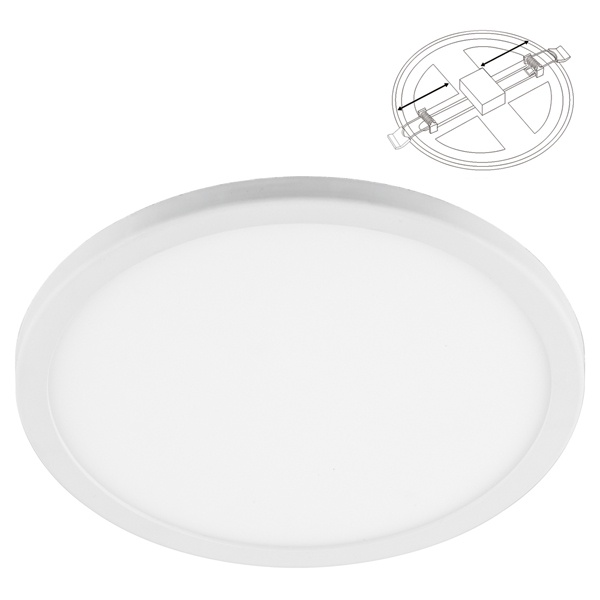 Светодиодный светильник Feron AL508 встраиваемый D230x20mm d50-210mm 20W 4000K круглый белый