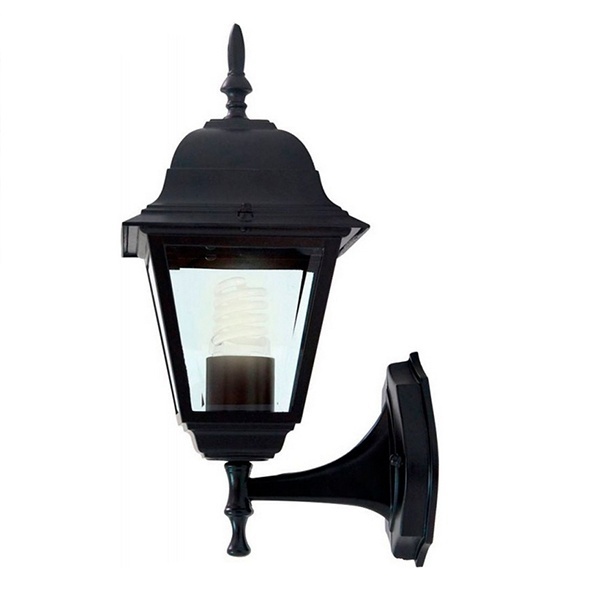 Светильник садово-парковый Классика Feron 4101 E27 150х195х360мм черный (на стену вверх)