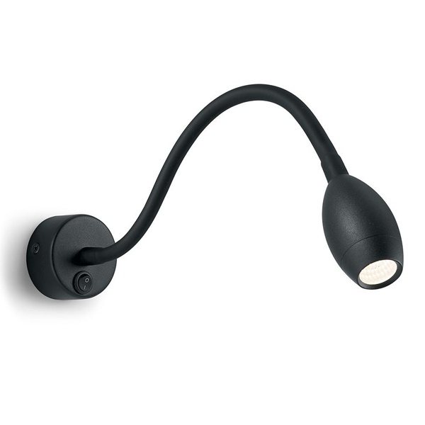 Светильник настенный светодиодный Feron AL7720 3W 3700K 230V 210Lm алюминий черный IP20 60х60х370мм