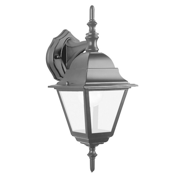 Светильник садово-парковый Классика Feron 4102 E27 150х195х360мм черный (на стену вниз)