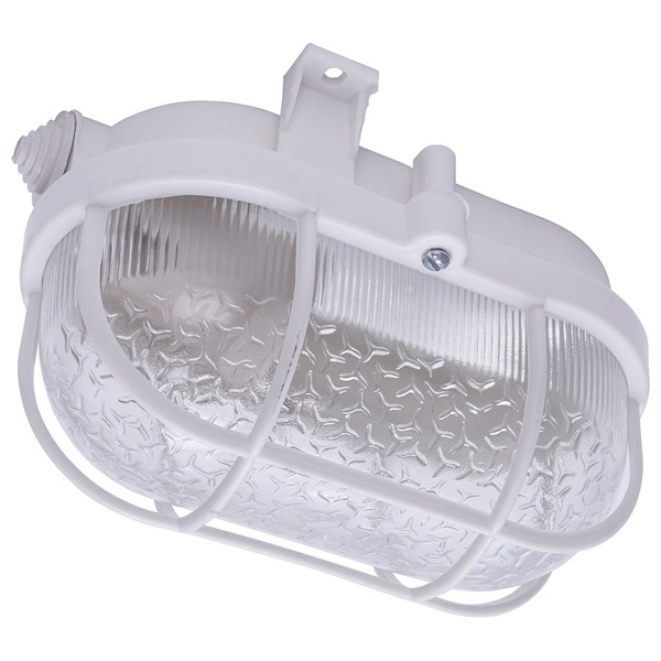 Светильник накладной с решеткой Feron НБП 01-60-002 220V 60Вт Е27 IP54 белый