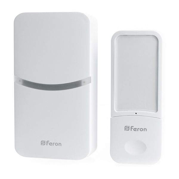 Звонок дверной Feron DB-100 Электрический 18 мелодий белый 230V