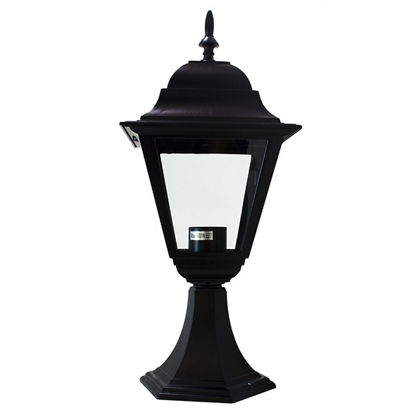 Светильник садово-парковый Классика Feron 4104 E27 150х150х410мм черный (на постамент)
