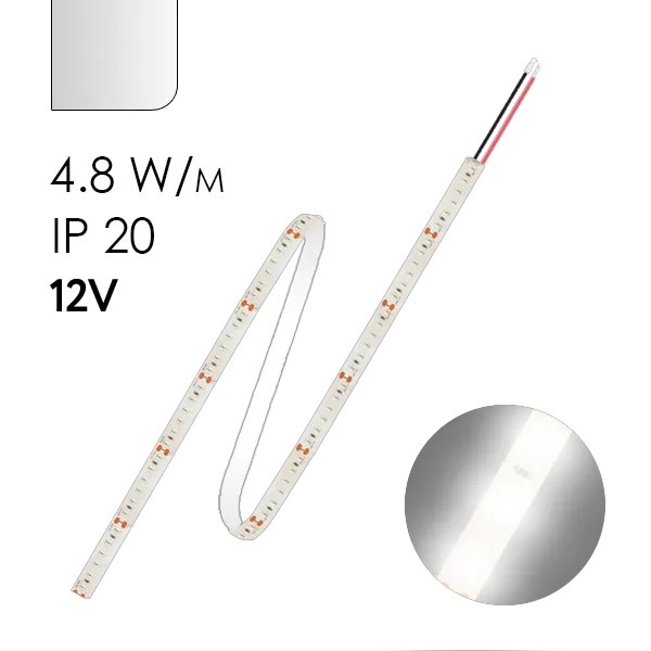 Светодиодная лента Feron LS603 60SMD(2835) 4.8W/m 12V IP20 5000x8x1.22mm 4000K нейтральный белый